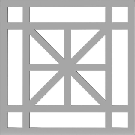 Ekena Millwork 1 1/4"D x 36"H x 36"L Decorative Railing Insert, Prairie Pattern 4 for 42" Overall Rail Height EC01X36X36DIPR4